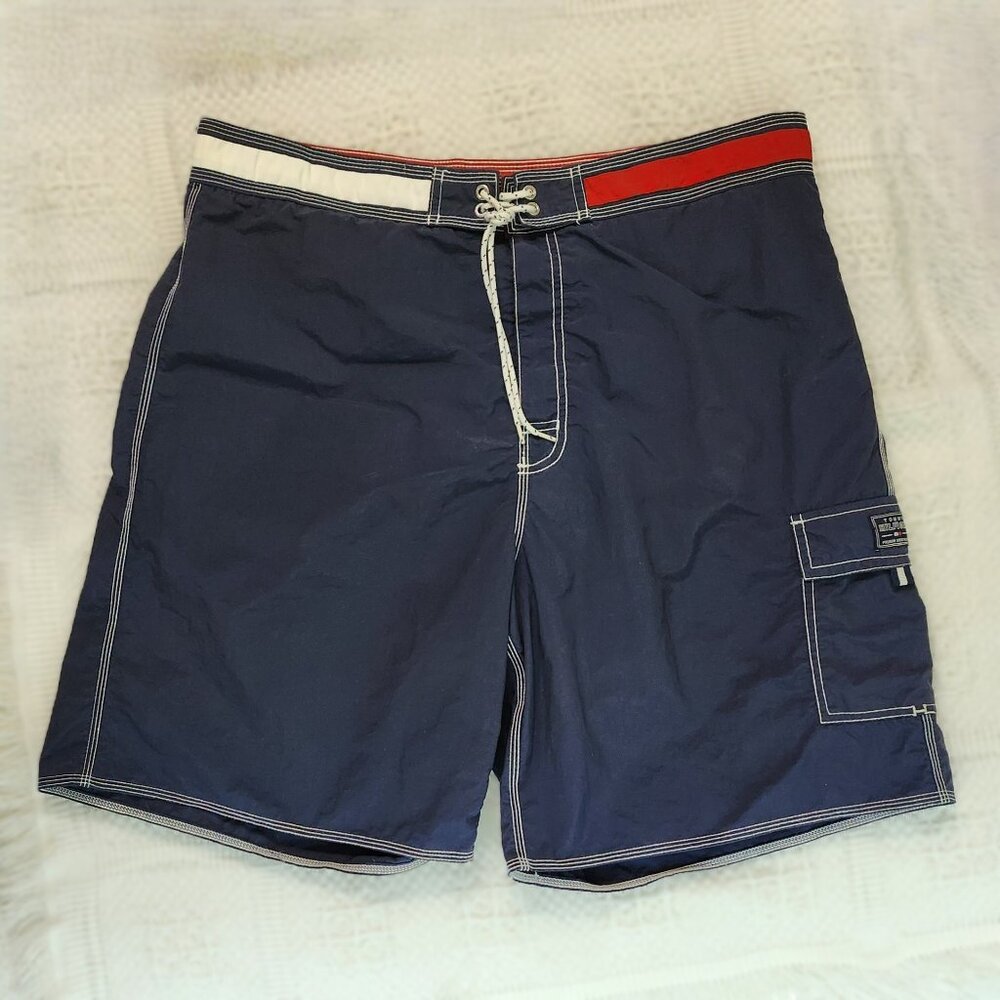 CCO Men's Swim & Board Shorts Red White & Navy Blue